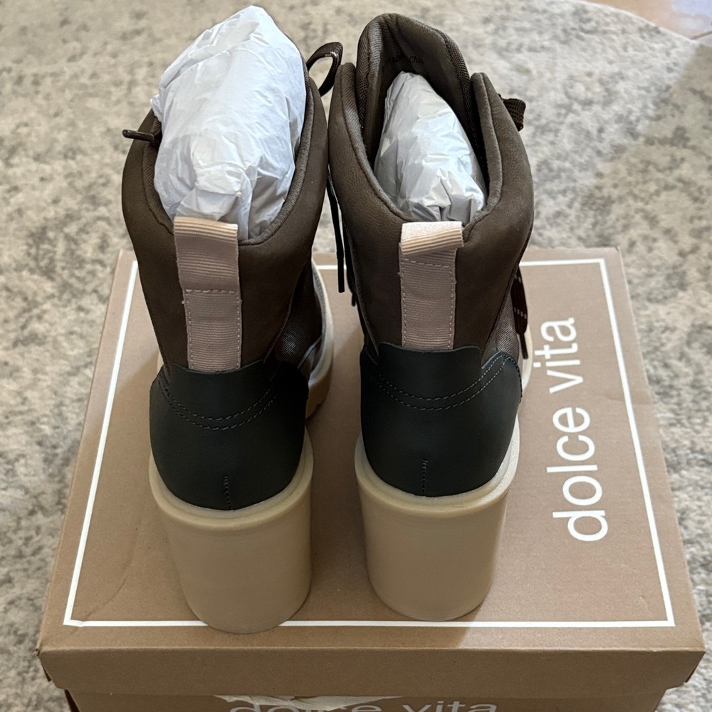 Dolce Vita Olive and Brown High-Top Sneakers - Picture 3 of 4
